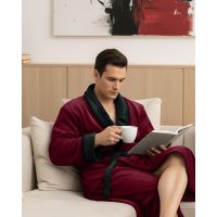 NY Threads Mens Robe, Luxury Plush Fleece (Worn twice) New Condition. — photo 4